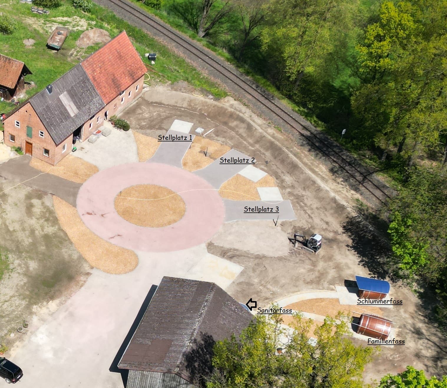 Lageplan der Stellplätze bei Meyerhöms in Hermannsburg