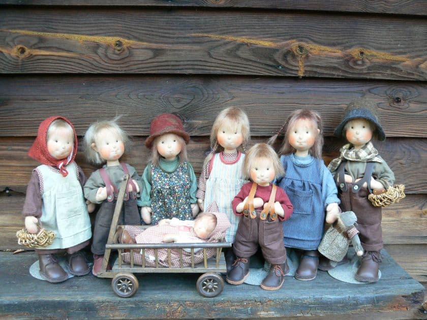 Stoffpuppen der Puppenmacherin Anne Kohlschmidt aus Egestorf