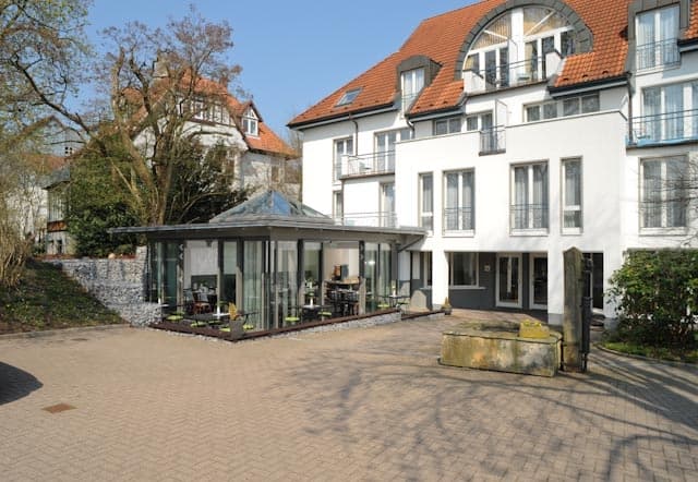 Blick von außen auf das Hotel Caroline Mathilde in Celle