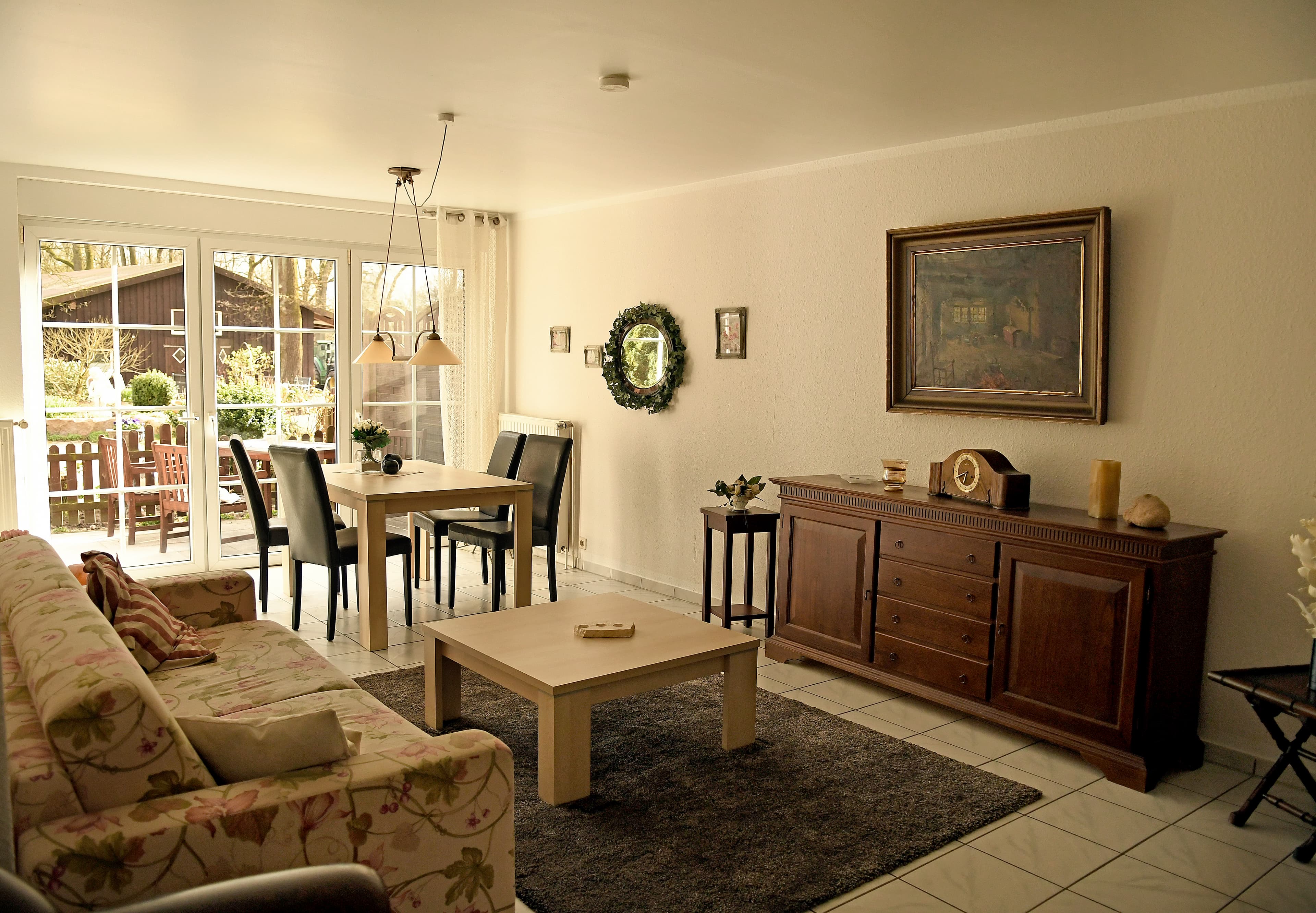 Wohnzimmer in der Ferienwohnung Garbers-Hof in Undeloh