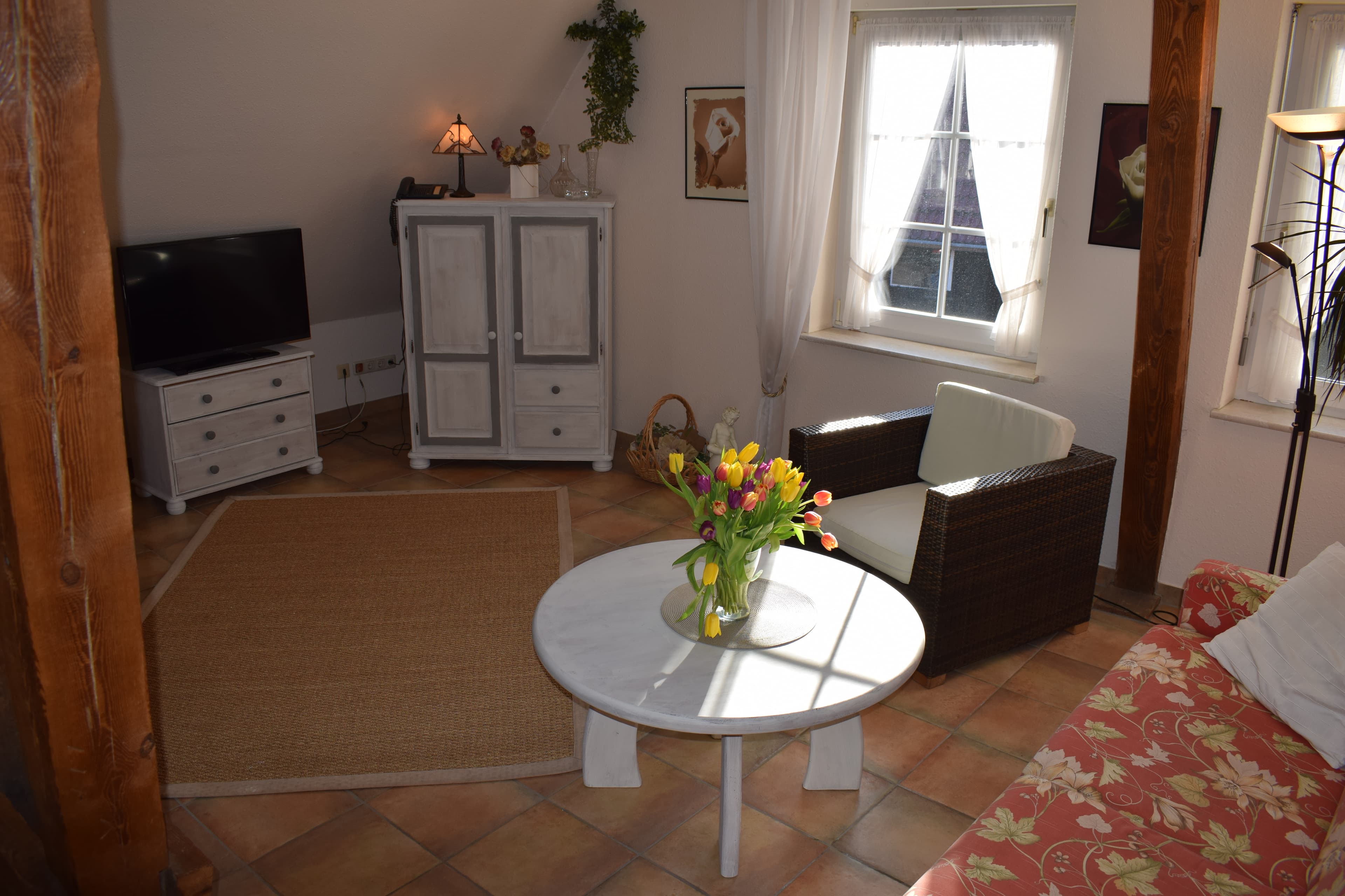 Wohnzimmer in der Ferienwohnung Garbers-Hof in Undeloh