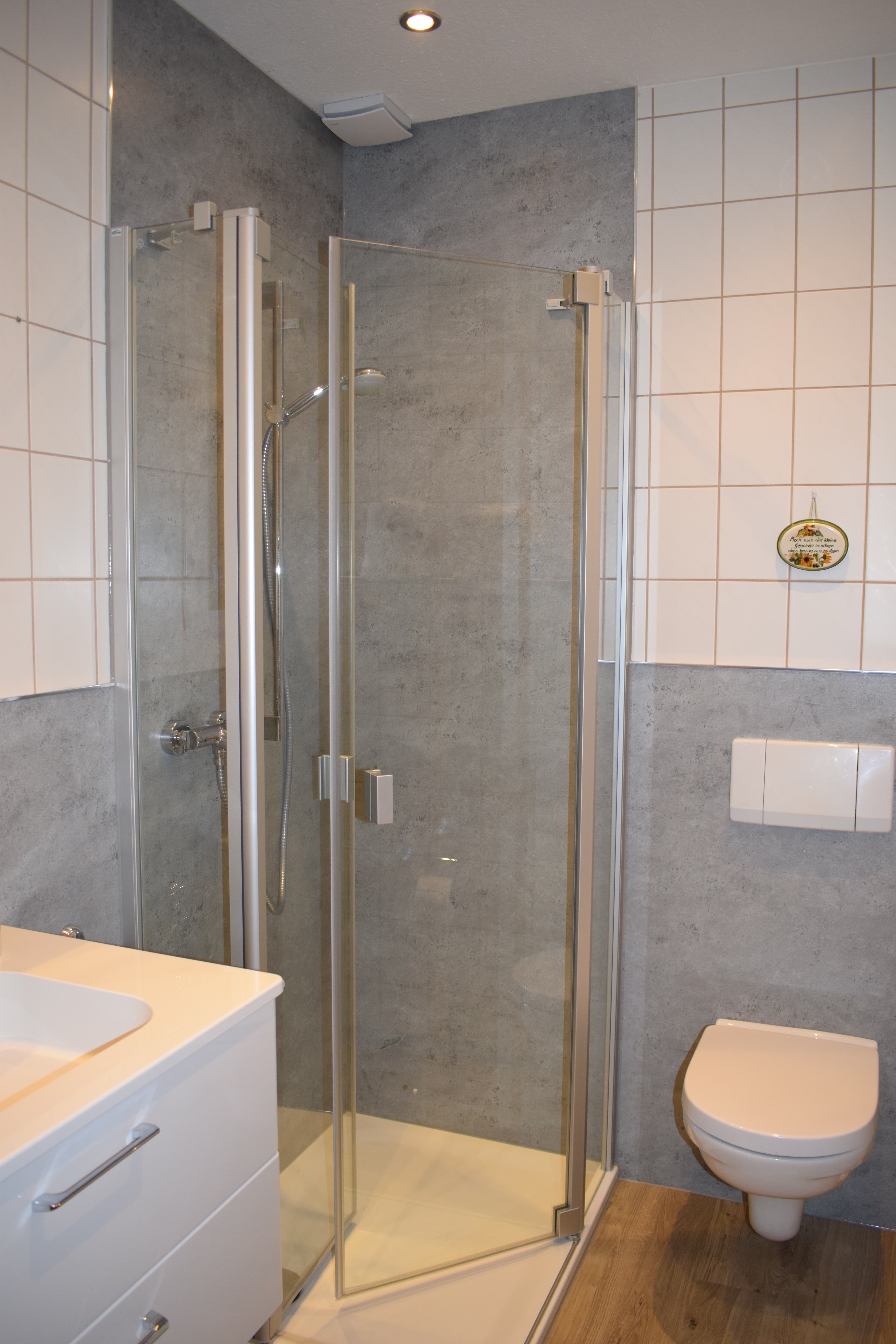 Badezimmer in der Ferienwohnung Garbers-Hof in Undeloh