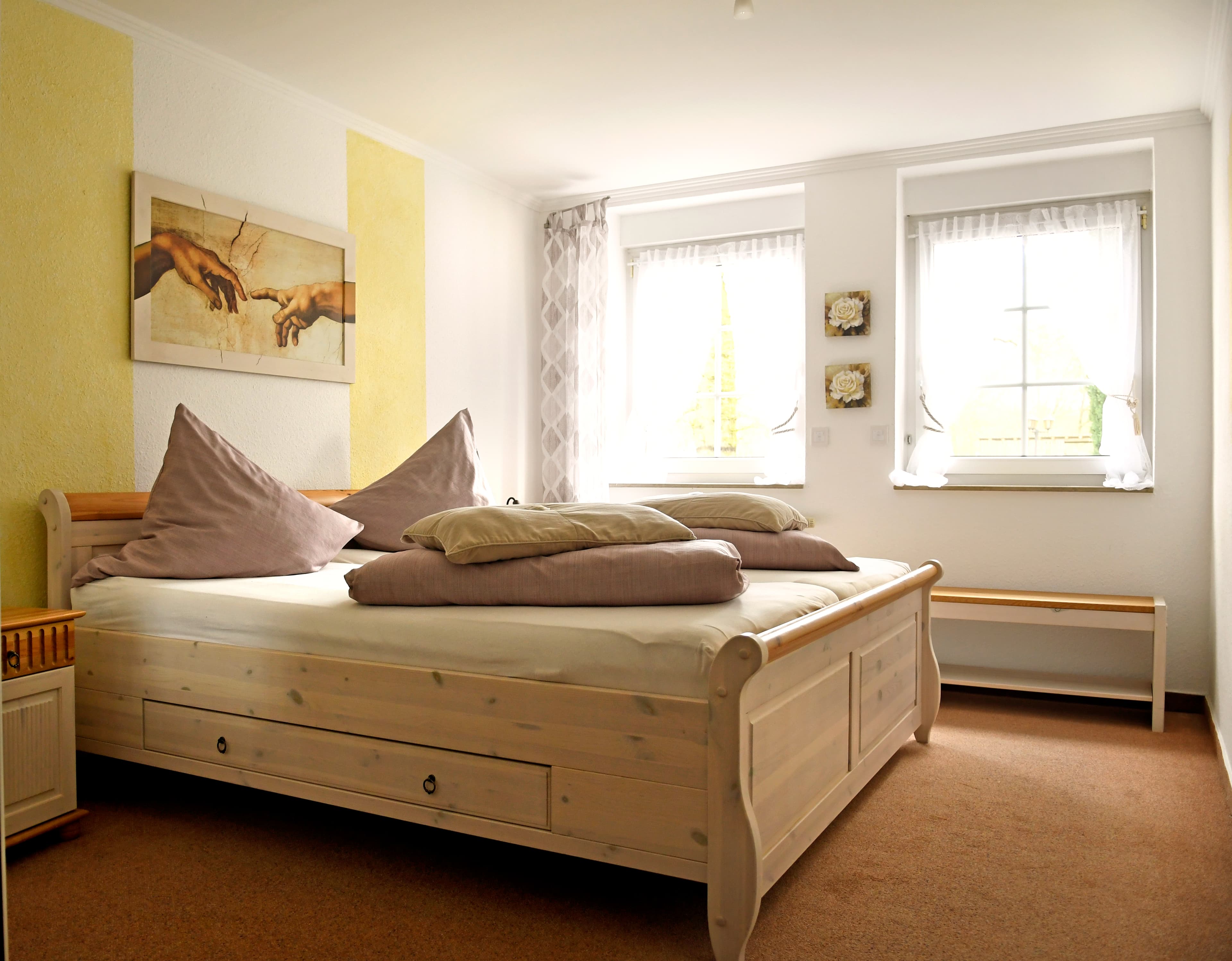 Schlafzimmer in der Ferienwohnung Garbers-Hof in Undeloh