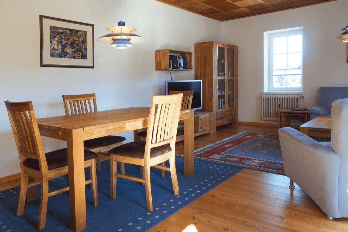 Wohnzimmer in der Ferienwohnung 2 auf dem Schröderhof Unterlüß