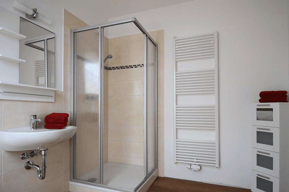 Badezimmer in der Ferienwohnung 7 auf dem Schröderhof Unterlüß