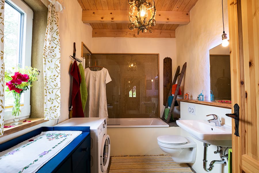 Badezimmer in dem Ferienhaus Am Wegesrand Müden Örtze