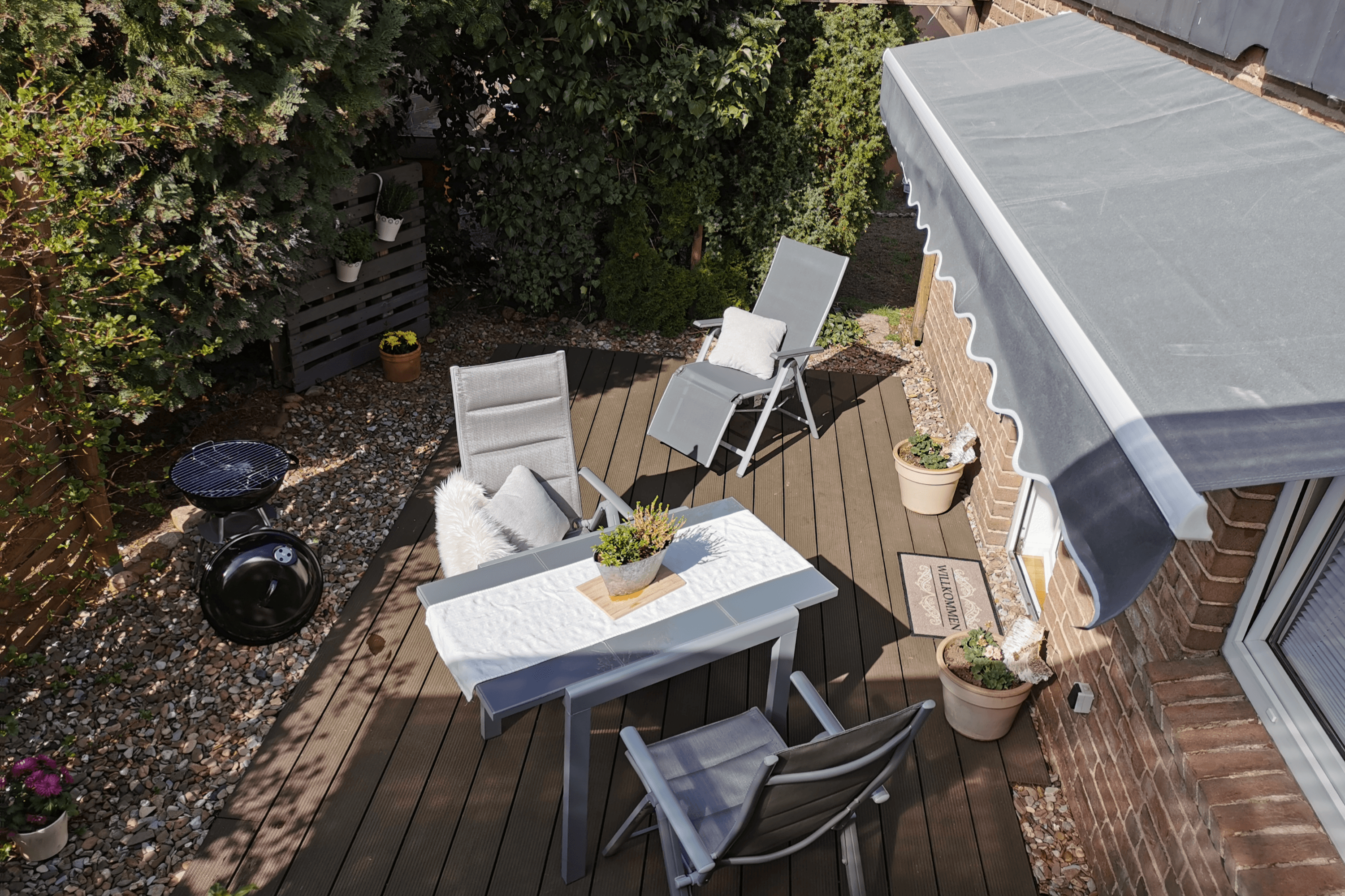 Terrasse des Ferienapartments Weber in Müden (Örtze)