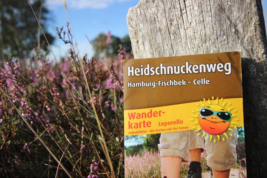 Wanderkarte oder GPS Datei für den Heidschnuckenweg